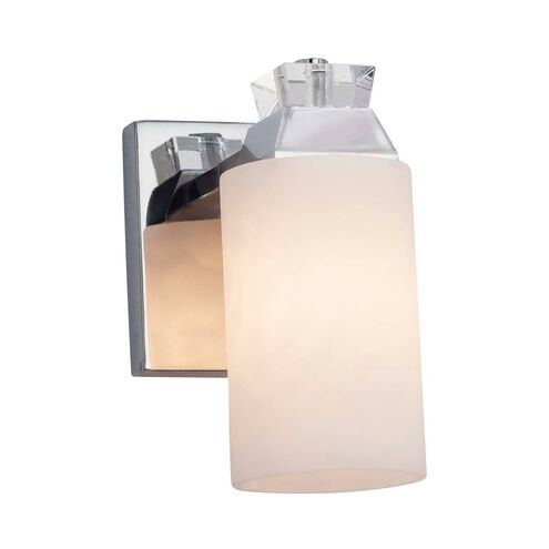 Clouds Wall Sconce Wall Light in 700 Lm LED, Polished Chrome, Cylinder with Flat Rim