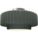 Radiance 1 Light 14.5 inch Pewter Green and Brushed Nickel Semi Flush Ceiling Light