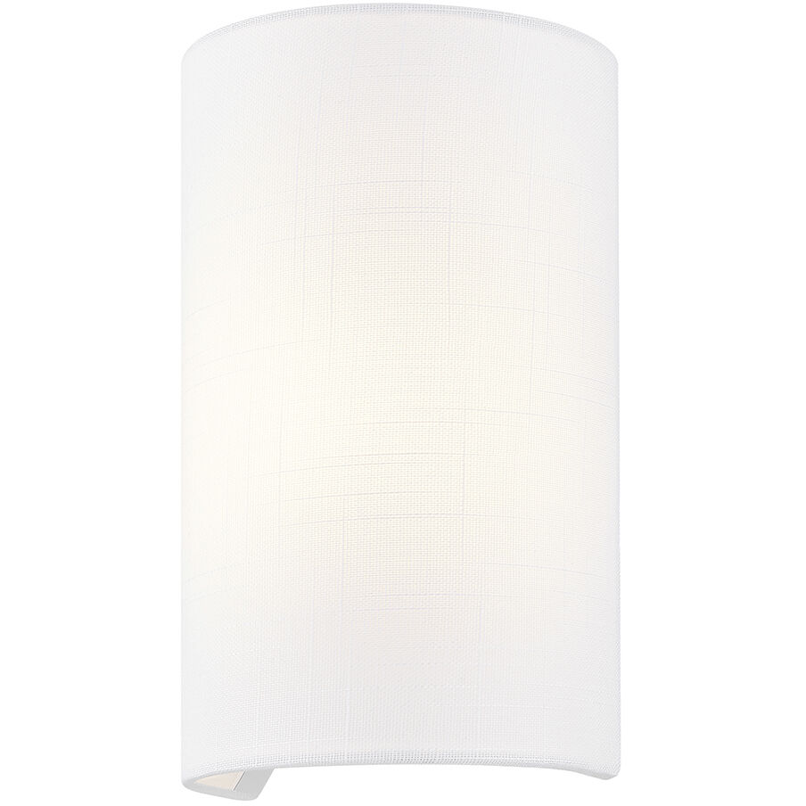 Textile Collection 1 Light 5.5 inch White ADA Wall Sconce Wall Light in 4" D x 5.5" W x 10" H, EVOLV