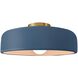 Radiance 1 Light 13 inch Midnight Sky and Matte White and Brushed Brass Semi Flush Ceiling Light