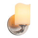 Candlearia Wall Sconce Wall Light in Brushed Nickel, Cream (CandleAria), Cylinder with Melted Rim, Incandescent