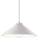 Radiance Collection - Flare 1 Light 11.75 inch Bisque and Polished Chrome Pendant Ceiling Light in Replaceable Bulb, White, Form+Finish+Function