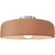 Radiance Collection - Spire LED 16 inch Adobe and Brushed Nickel Semi-Flush Ceiling Light in Dedicated LED, 16W x 6.5H, Form+Finish+Function