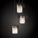 Metropolis 3 Light 7 inch Dark Bronze Pendant Ceiling Light in Cylinder with Flat Rim