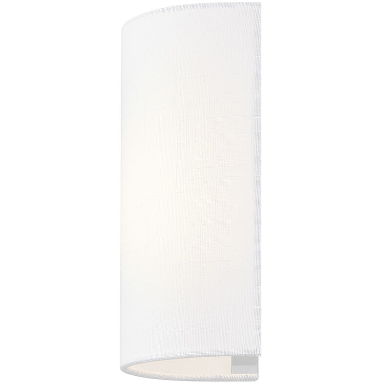 Textile Collection 1 Light 5.5 inch White ADA Wall Sconce Wall Light