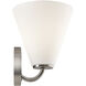 Fusion Collection - Pavia Family 1 Light 6.75 inch Brushed Nickel Wall Sconce Wall Light, EVOLV