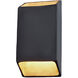 Ambiance Collection LED 14 inch Gloss Black/Matte White Outdoor Wall Sconce