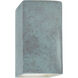 Ambiance Rectangle LED 7.25 inch Verde Patina ADA Wall Sconce Wall Light, Large