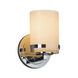 Candlearia Wall Sconce Wall Light in Polished Chrome, Amber (CandleAria), Cylinder with Flat Rim, Incandescent
