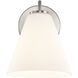 Fusion Collection - Pavia Family 1 Light 6.75 inch Brushed Nickel and Opal Wall Sconce Wall Light, EVOLV