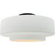 Radiance Collection - Tier 1 Light 14.5 inch Gloss White and Matte Black Semi-Flush Ceiling Light in Replaceable Bulb, 14.5W x 7.25H, Form+Finish+Function