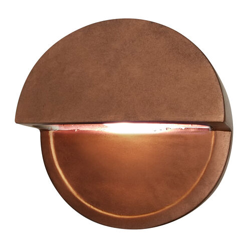 Ambiance LED 8 inch Terra Cotta ADA Wall Sconce Wall Light, Closed Top Fixture, Dome