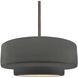 Radiance Collection - Tier Pendant Ceiling Light in Brushed Nickel, Dedicated LED, Black Cord, Gloss Gray, 14.5W x 5.25H, Form+Finish+Function