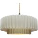 Radiance Collection - Pleated Tier Pendant Ceiling Light in Matte Black, Replaceable Bulb, Beige Twist Cord, Matte White, 16.25W x 6H, Form+Finish+Function