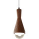 Radiance Collection 1 Light 4.75 inch Hammered Copper with Dark Bronze Pendant Ceiling Light