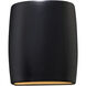 Ambiance 1 Light 8.25 inch Carbon Matte Black and Champagne Gold ADA Wall Sconce Wall Light