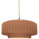 Radiance Collection - Pleated Tier Pendant Ceiling Light in Brushed Nickel, Replaceable Bulb, Beige Twist Cord, Adobe, 14.5W x 5.25H, Form+Finish+Function