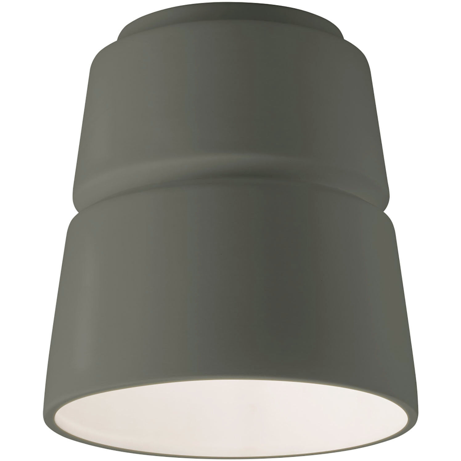Radiance Collection 1 Light 7.5 inch Pewter Green Flush Mount Ceiling Light