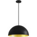 Elias 3 Light 17.75 inch Matte Black Pendant Ceiling Light