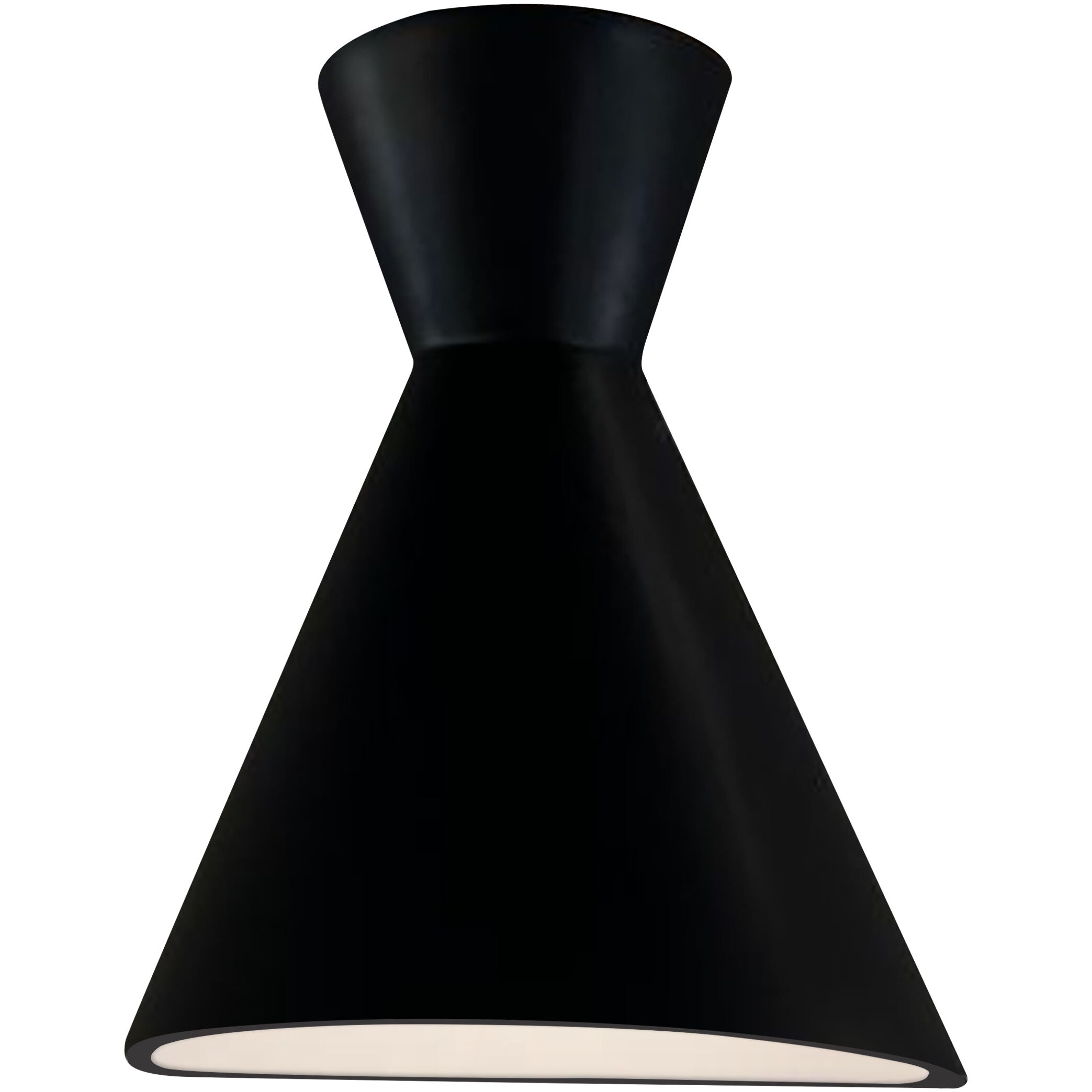 Ambiance Collection - Retro LED 13 inch Gloss Black with Matte White internal finish Outdoor Wall Sconce in Gloss Black/Matte White, Form+Finish+Function