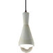 Radiance Collection - Erlen 1 Light 4.75 inch Carrara Marble and Dark Bronze Pendant Ceiling Light in Replaceable Bulb, Black, Form+Finish+Function