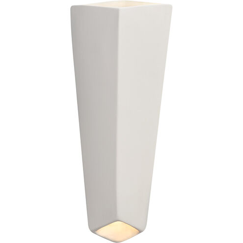 Ambiance LED 7 inch Matte White ADA Wall Sconce Wall Light, Prism