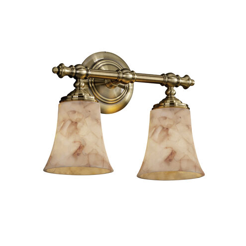 Alabaster Rocks LED 14.25 inch Polished Chrome Bath Bar Wall Light in 1400 Lm LED, Tradition