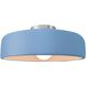 Radiance Collection - Spire LED 16 inch Sky Blue and Brushed Nickel Semi-Flush Ceiling Light in Dedicated LED, 16W x 6.5H, Form+Finish+Function