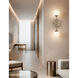 Fusion Collection - Noho Family 2 Light 4.5 inch Brushed Brass and Etched Opal Semi-Flush Ceiling Light in 4" D x 4.5" W x 16.5" H, EVOLV