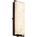 Alabaster Rocks 18 inch Dark Bronze Outdoor Wall Sconce