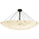 LumenAria 12 Light 72 inch Dark Bronze Semi-Flush Ceiling Light in Pair of Cylinders, Incandescent, Bowl