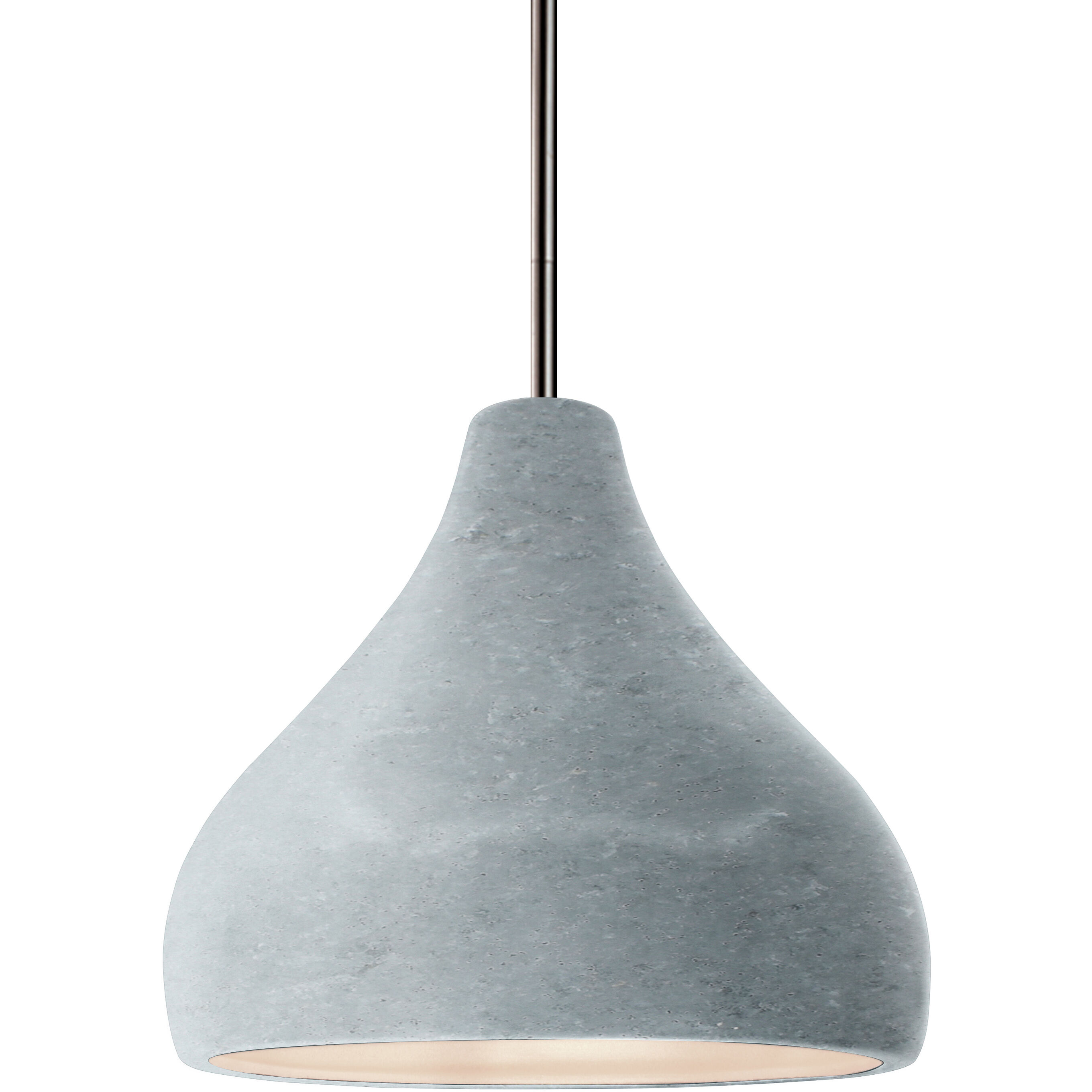 Radiance 1 Light 8 inch Brushed Nickel and Concrete Pendant Ceiling Light