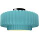 Radiance Collection - Pleated Tier 1 Light 16.5 inch Reflecting Pool and Matte Black Semi-Flush Ceiling Light in Replaceable Bulb, 16.5W x 8H, Form+Finish+Function