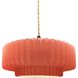 Radiance Collection - Pleated Tier Pendant Ceiling Light in Matte Black, Replaceable Bulb, Beige Twist Cord, Gloss Blush, 14.5W x 5.25H, Form+Finish+Function
