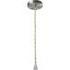 Radiance Collection - Spire Pendant Ceiling Light in Brushed Nickel, Replaceable Bulb, Beige Twist Cord, Concrete, 13W x 4H, Form+Finish+Function