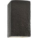 Ambiance Rectangle LED 7.25 inch Hammered Iron Wall Sconce Wall Light, Large