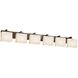 Porcelina 6 Light 55.5 inch Polished Chrome Vanity Light Wall Light in Waterfall, Incandescent
