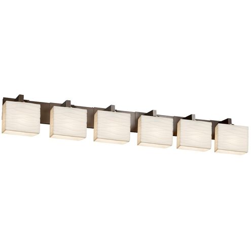 Porcelina 6 Light 55.5 inch Polished Chrome Vanity Light Wall Light in Waterfall, Incandescent