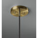 Perforated Dish Pendant Ceiling Light in Antique Brass, Black Cord, Replaceable Bulb, Vanilla Gloss, Form+Finish+Function