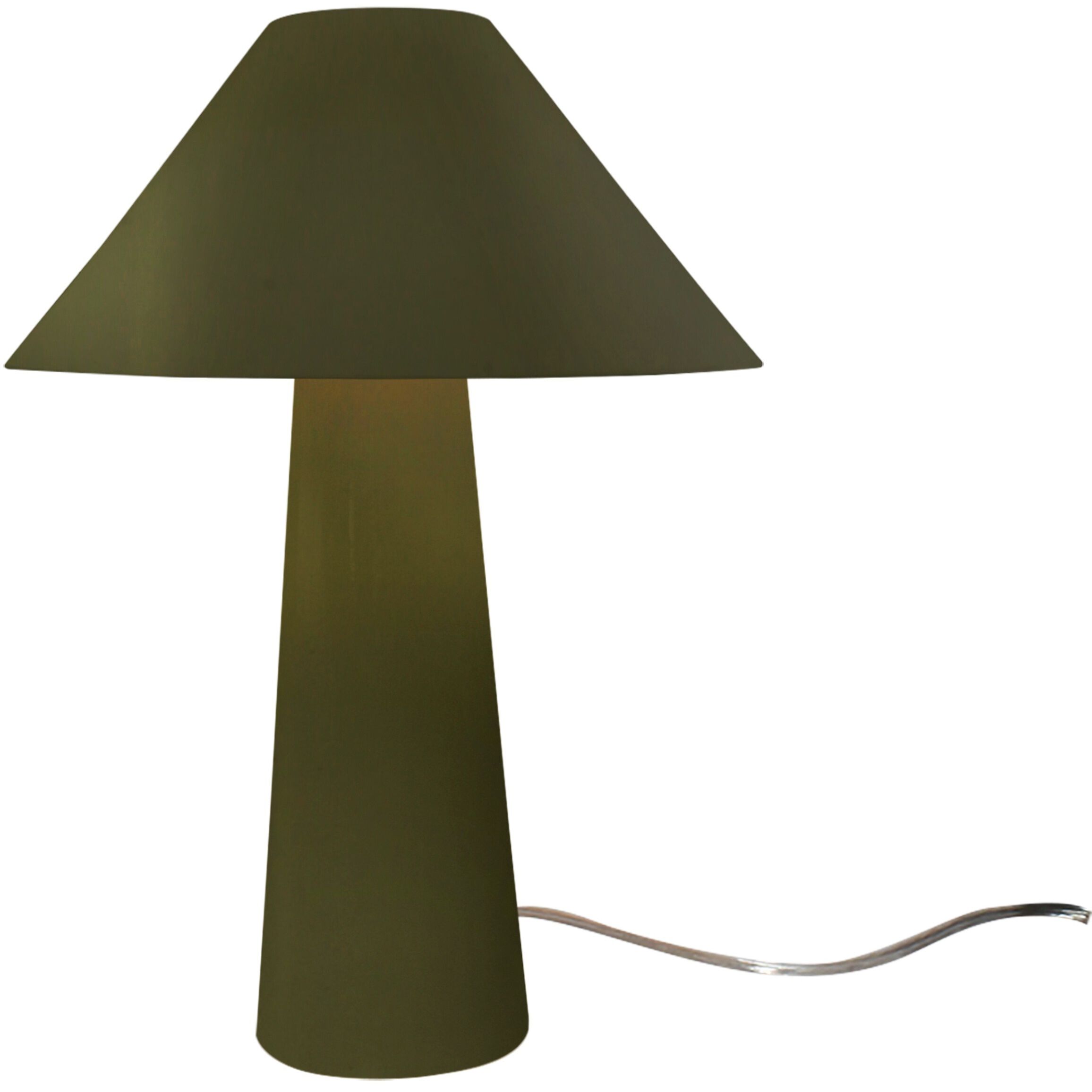 Portable 21.5 inch 60.00 watt Matte Green and Brushed Brass Portable Lamp Portable Light
