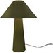 Portable 21.5 inch 60.00 watt Matte Green and Brushed Brass Portable Lamp Portable Light