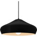 Radiance Collection - Crease Pendant Ceiling Light in Matte Black, Dedicated LED, Black Cord, Carbon Matte Black/Champagne Gold, 15.25W x 6.5H, Form+Finish+Function