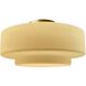 Radiance Collection - Tier LED 16.5 inch Muted Yellow and Brushed Brass Semi-Flush Ceiling Light in Dedicated LED, 16.5W x 8H, Form+Finish+Function