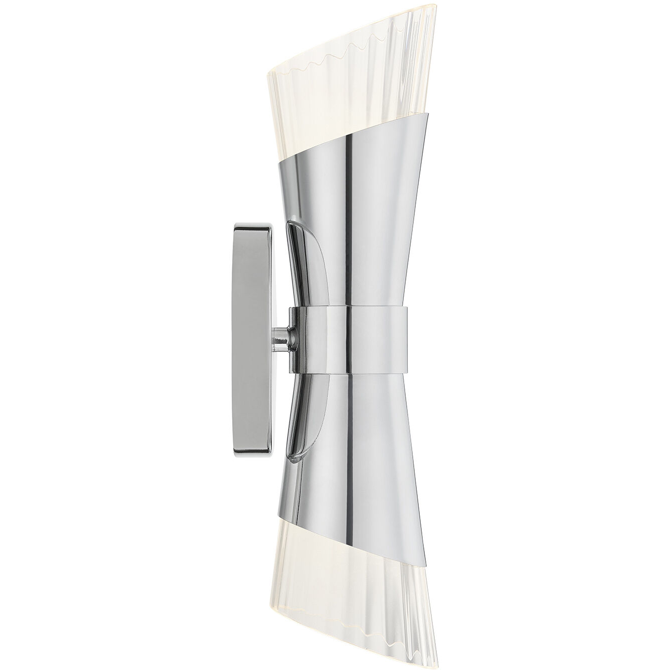 Fusion Collection - Lugano Family 4.75 inch Polished Chrome ADA Wall Sconce Wall Light, EVOLV