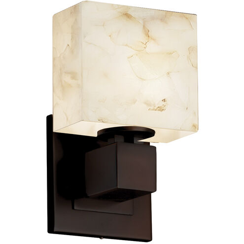 Alabaster Rocks LED 5.5 inch Brushed Nickel ADA Wall Sconce Wall Light in 700 Lm LED, Rectangle
