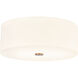 Acryluxe Collection - Classic Family 4 Light 18 inch Brushed Brass Flush-Mount Ceiling Light in 18" D x 18" W x 6.75" H, EVOLV