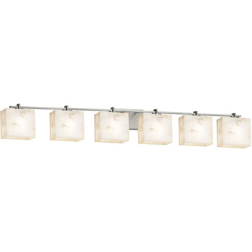Alabaster Rocks Polished Chrome Bath Bar Wall Light in 4200 Lm LED, Cylinder with Flat Rim