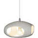 Radiance Collection 1 Light 12 inch Brushed Nickel and Concrete and White Pendant Ceiling Light