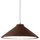 Radiance Collection - Flare 1 Light 11.75 inch Real Rust and Antique Brass Pendant Ceiling Light in Replaceable Bulb, White, Form+Finish+Function