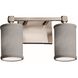 Textile 2 Light 13 inch Brushed Nickel Bath Vanity Light Wall Light, Tetra Family, Choices